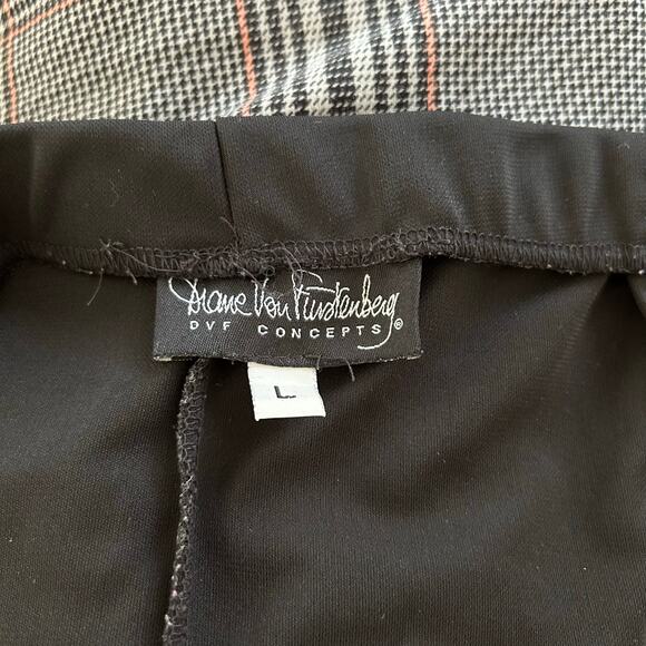 Diane Von Furstenberg Women Vintage Midi Skirt Black Designer Minimalist Large - Picture 4 of 6